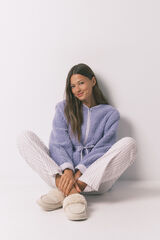 Women'secret Pantal&oacute;n largo franela print rayas multicolor estampado