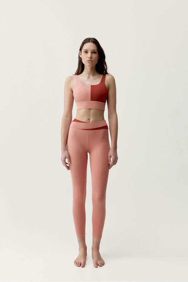 Born Living Yoga Top deportivo Kate coral/rojo estampado