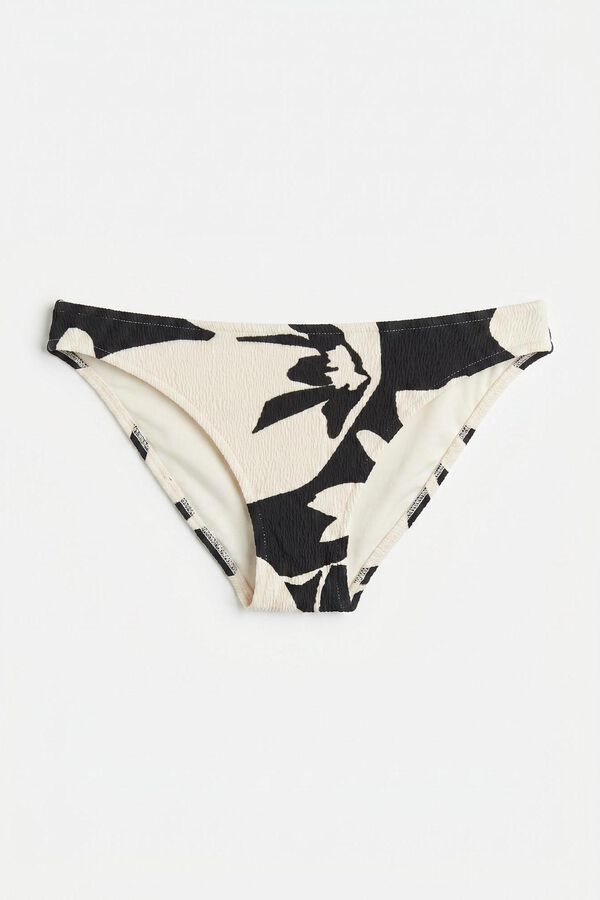 Women'secret Braga bikini high leg efecto U maxi flores negro