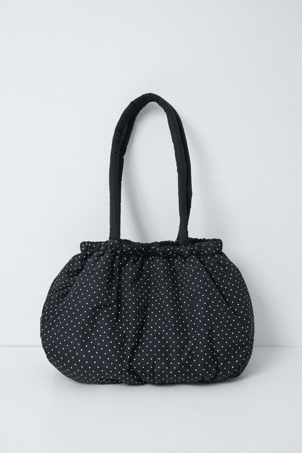 Women'secret Bolso acolchado fruncido negro