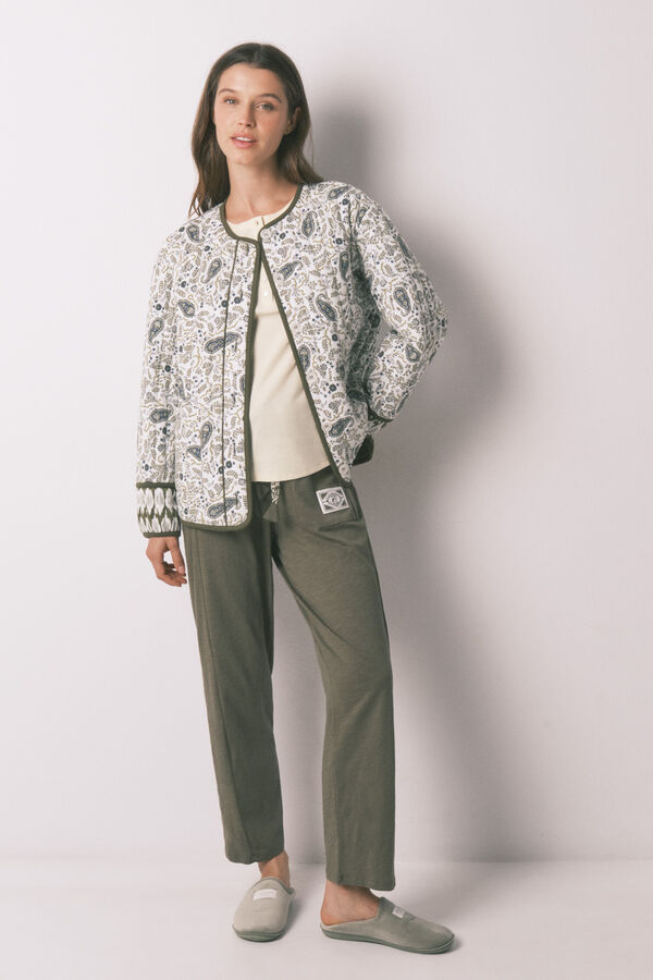 Women'secret Chaqueta acolchada estampado Paisley estampado