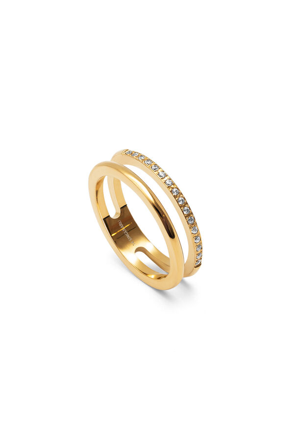 Singularu Anillo Bibiana Acero Ba&ntilde;o Oro amarillo