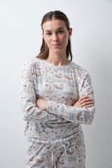Women'secret Pijama largo c&oacute;mic Winnie The Pooh blanco