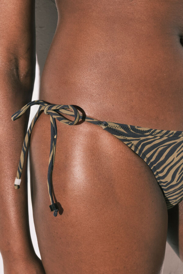Women'secret Braga bikini brasile&ntilde;a animal print cebra negro