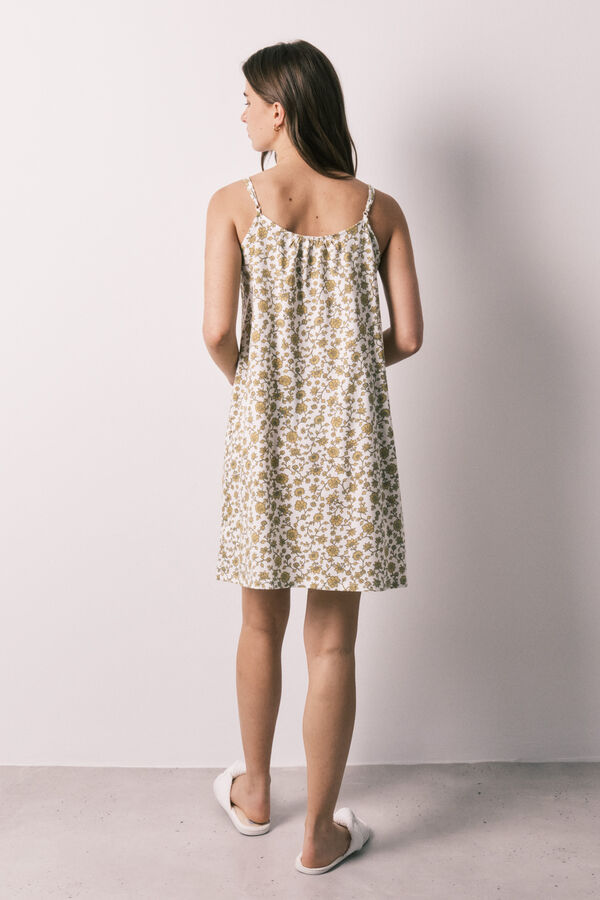 Women'secret Camis&oacute;n corto tirantes flores verde estampado