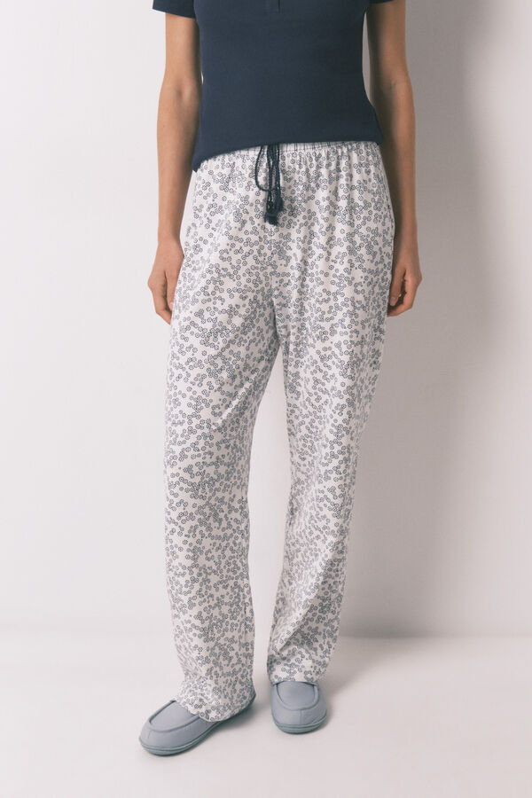 Women'secret Pantal&oacute;n largo algod&oacute;n estampado floral estampado