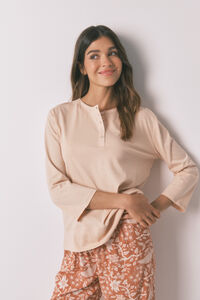 Women'secret Camiseta manga ¾ 100% algodón naranja 