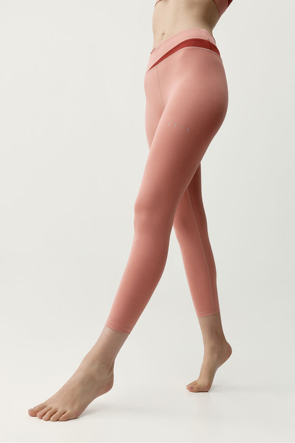 Born Living Yoga Leggings deportivos Kate coral/rojo estampado