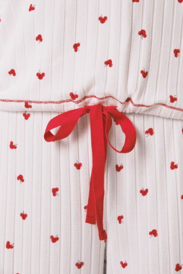 Women'secret Pijama largo estampado Mickey Cherry blanco