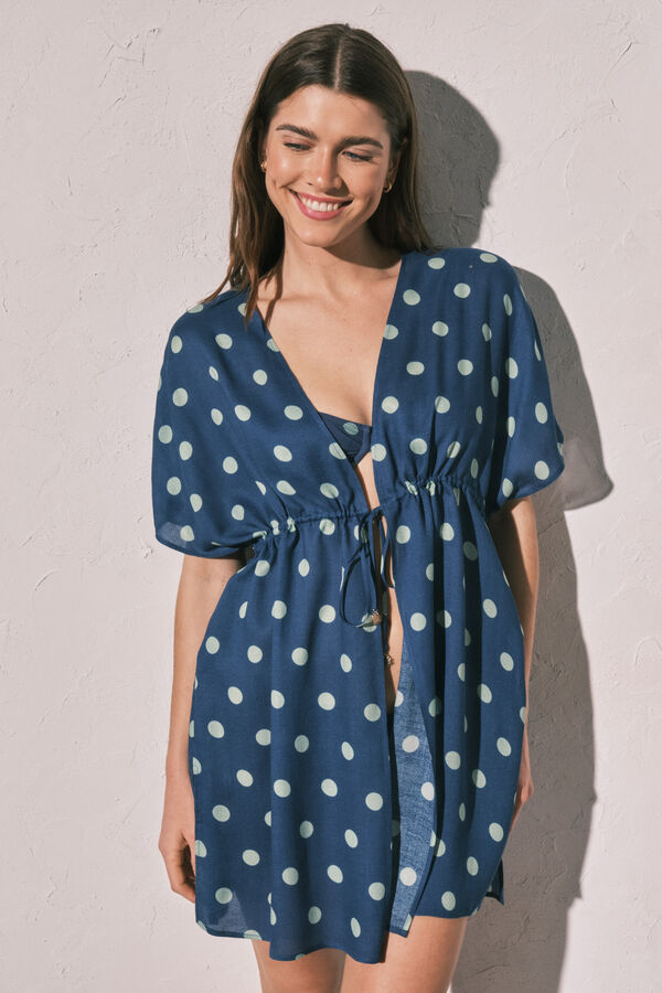 Women'secret T&uacute;nica corta crepe ligero estampado lunares estampado