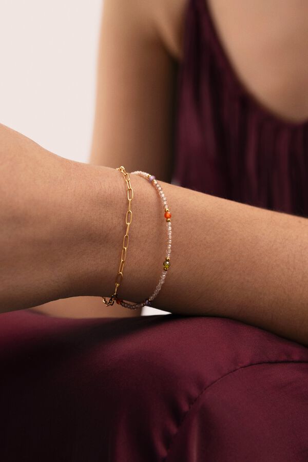 Singularu Pulsera Double Glam Acero B.Oro  amarillo