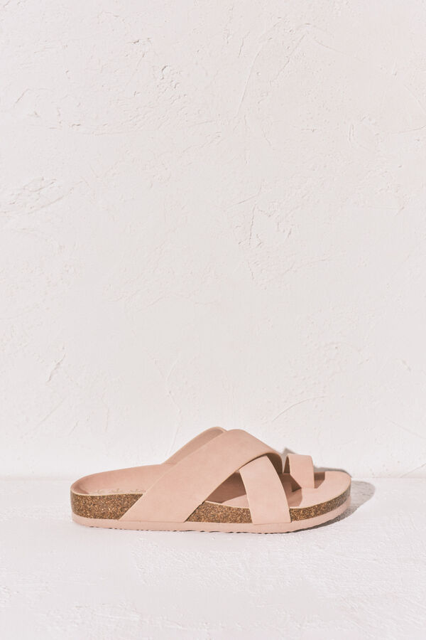 Women'secret Sandalia bio tiras cruzadas rosa rosa