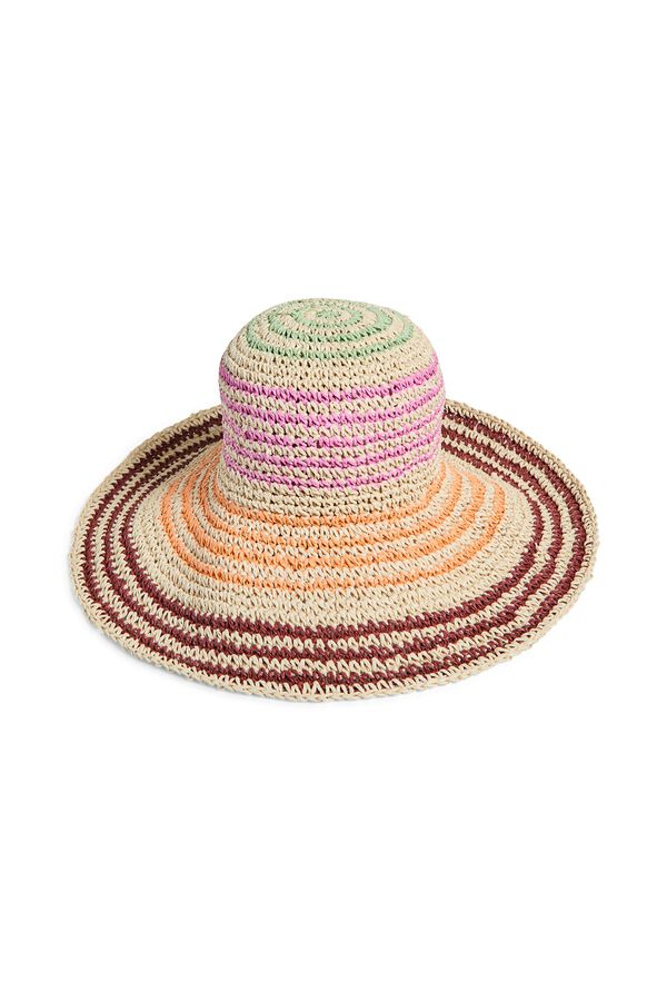 Pieces Sombrero Paperstraw colorblock blanco