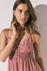 Women'secret Vestido corto tirantes estampado