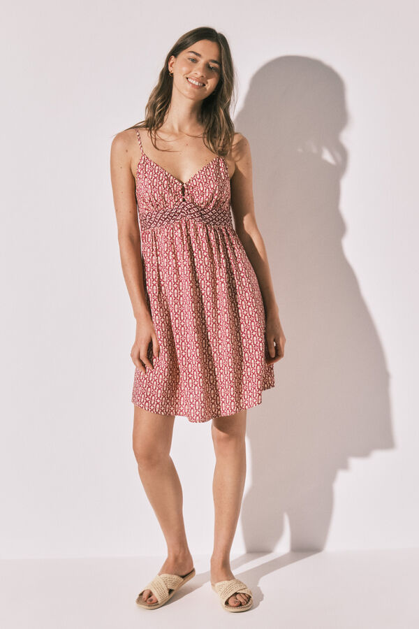 Women'secret Vestido corto tirantes estampado