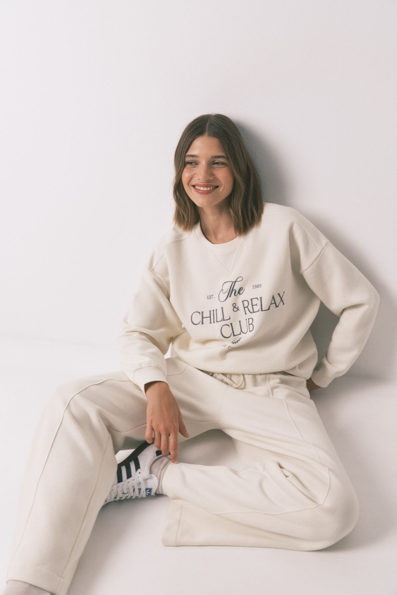 Women'secret Sudadera felpa algod&oacute;n blanco