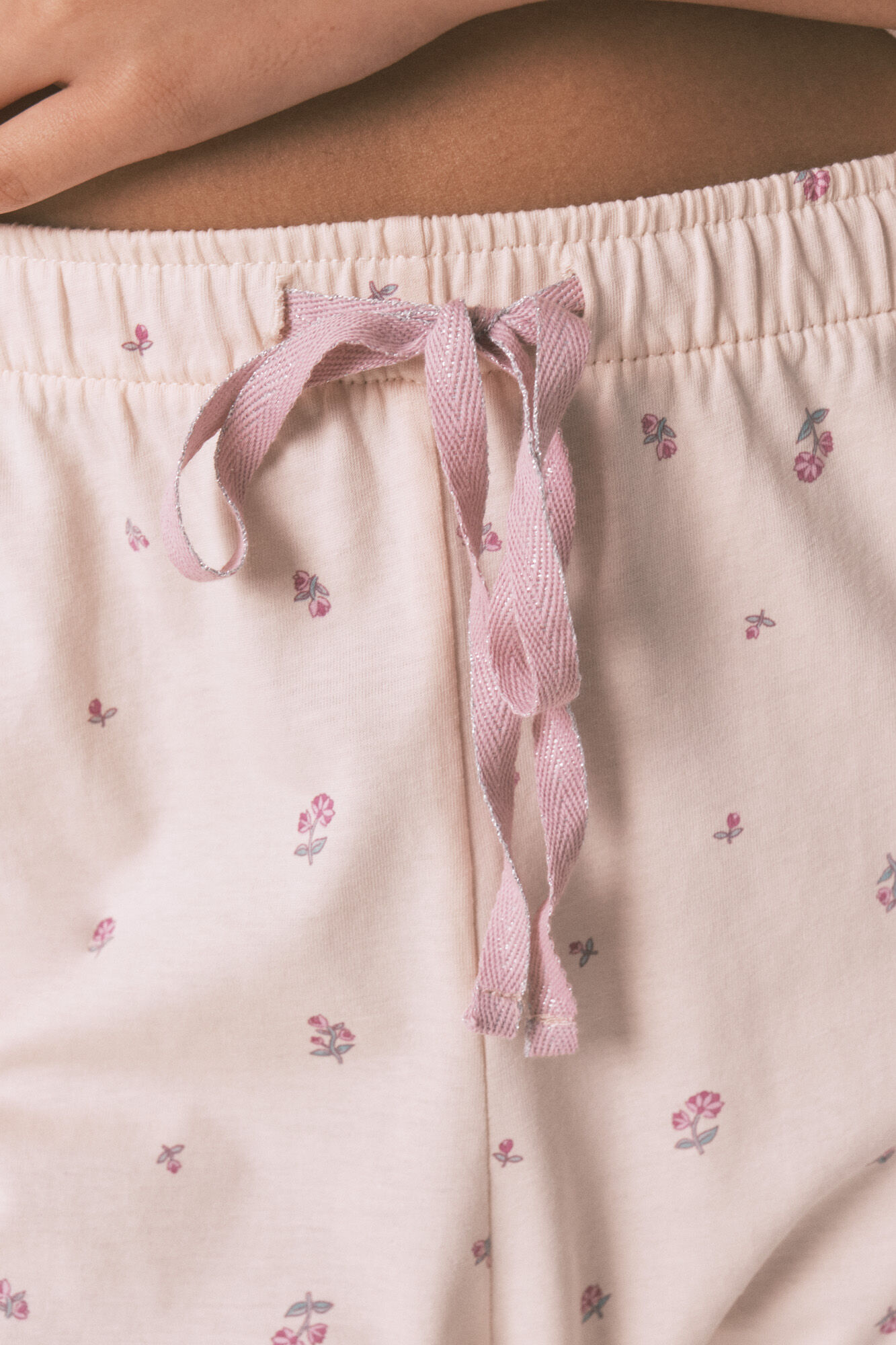 Women'secret Pijama largo 100% algod&oacute;n flores rosa
