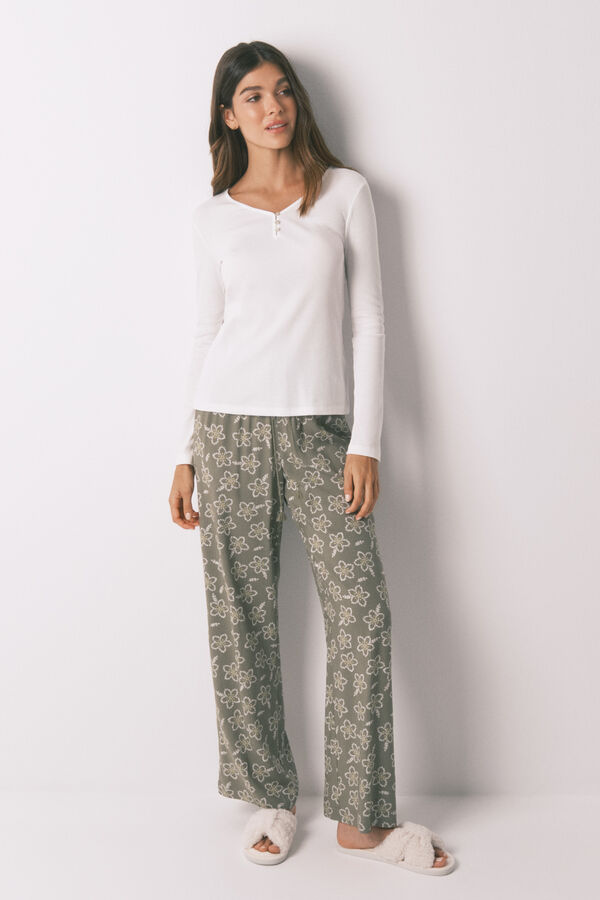 Women'secret Camiseta panadera algod&oacute;n blanco blanco