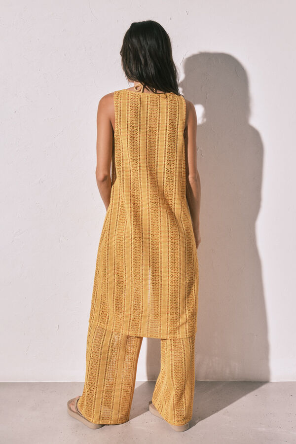 Women'secret T&uacute;nica larga abierta crochet multicolor estampado