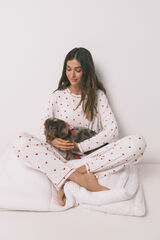 Women'secret Pijama largo estampado Mickey Cherry blanco