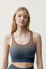 Born Living Yoga Top deportivo Dione azul gris&aacute;ceo y marr&oacute;n verde