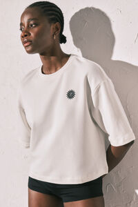 Women'secret Camiseta felpa blanca estampado "Club del Mar"