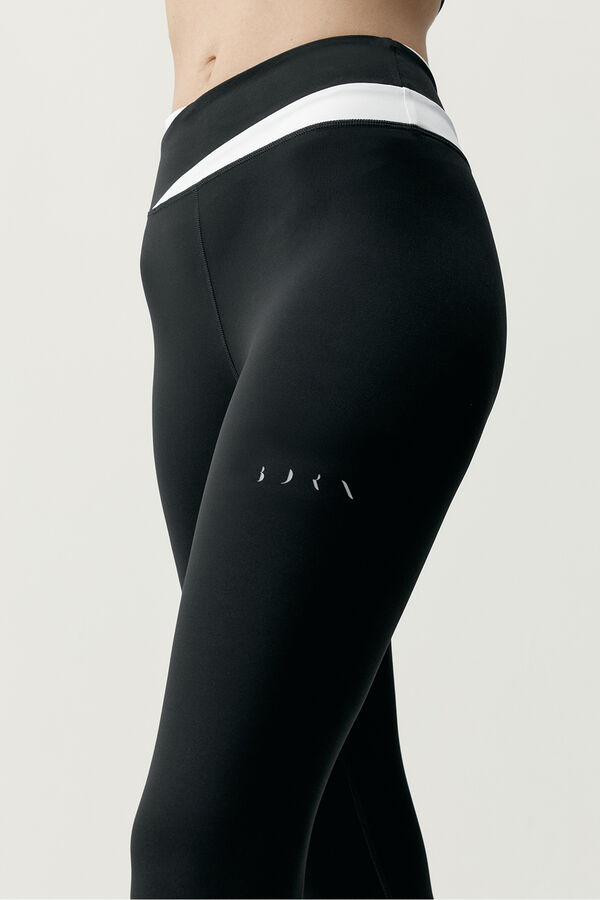Born Living Yoga Leggings deportivos Kate negro/blanco negro