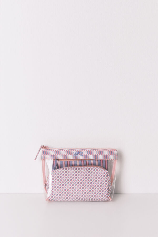 Women'secret Pack 3 neceseres estampado geom&eacute;trico estampado