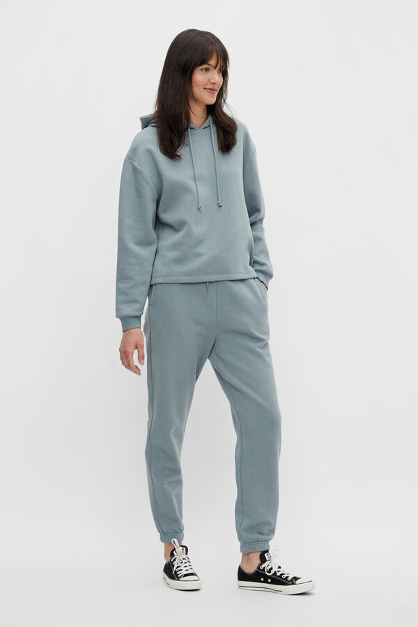 Pieces Sudadera b&aacute;sica capucha azul