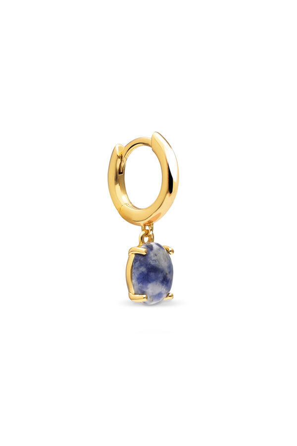 Singularu Pendiente Suelto Aro Catalina Stone Ba&ntilde;o Oro amarillo