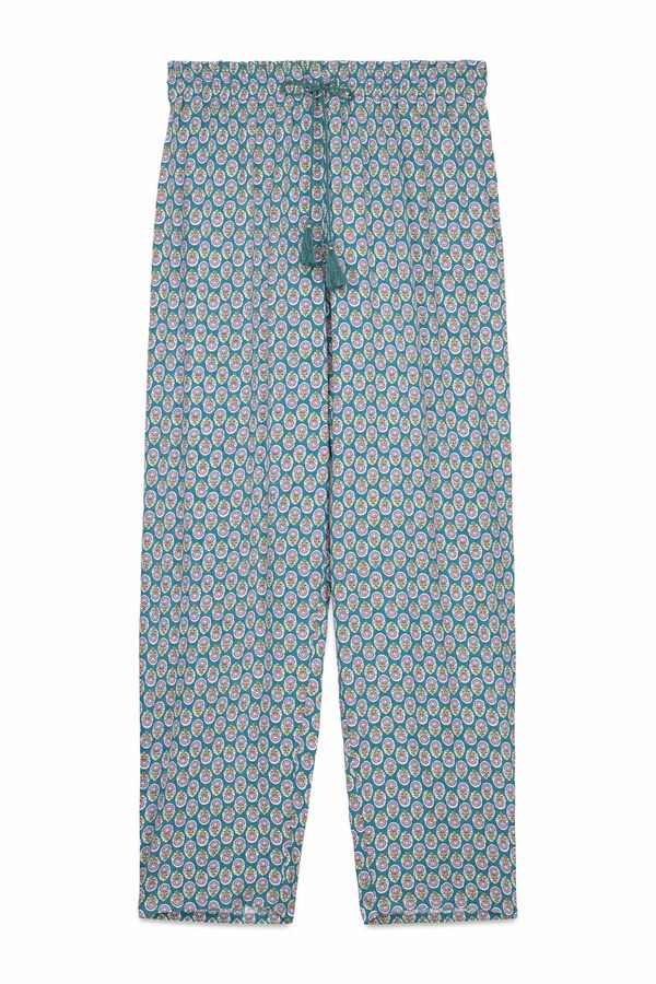 Women'secret Pantal&oacute;n largo carrot viscosa print sellos verde
