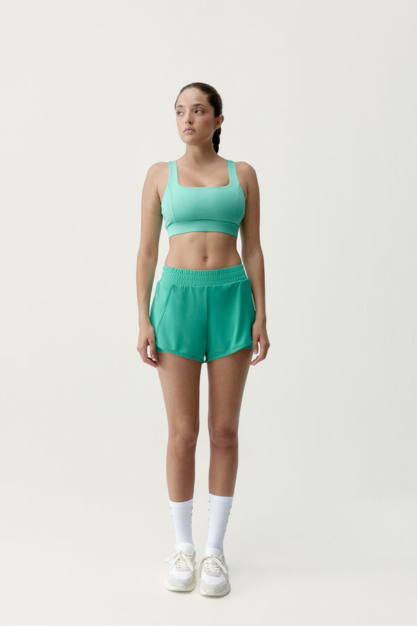Born Living Yoga Pantal&oacute;n corto deportivo Padma 2.0 verde turquesa turquesa
