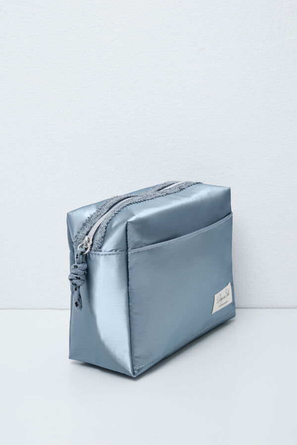 Women'secret Neceser mediano acolchado azul metalizado azul