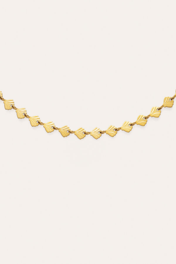 Singularu Collar Shells Acero Ba&ntilde;o Oro amarillo
