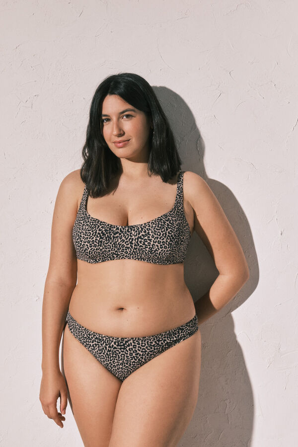 Women'secret Braga bikini cl&aacute;sica animal print leopardo blanco