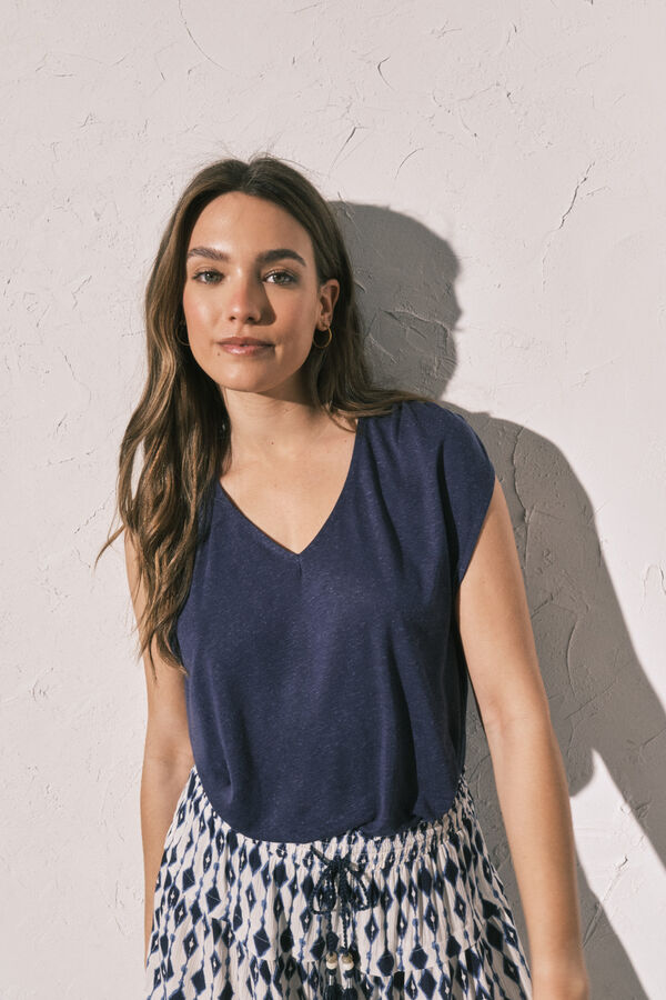 Women'secret Camiseta sin mangas azul azul