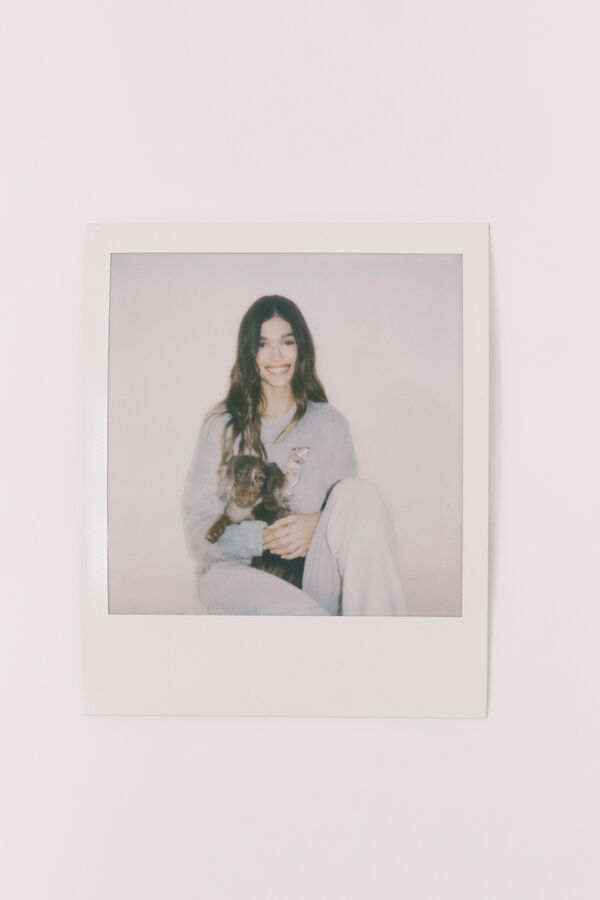 Women'secret Pijama largo algod&oacute;n estampado flores rosa naranja