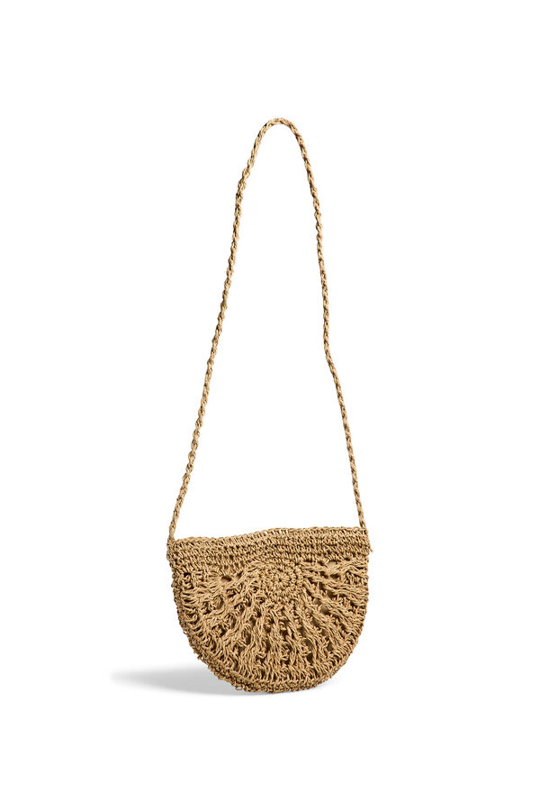 Pieces Bolso Paperstraw con cremallera nude