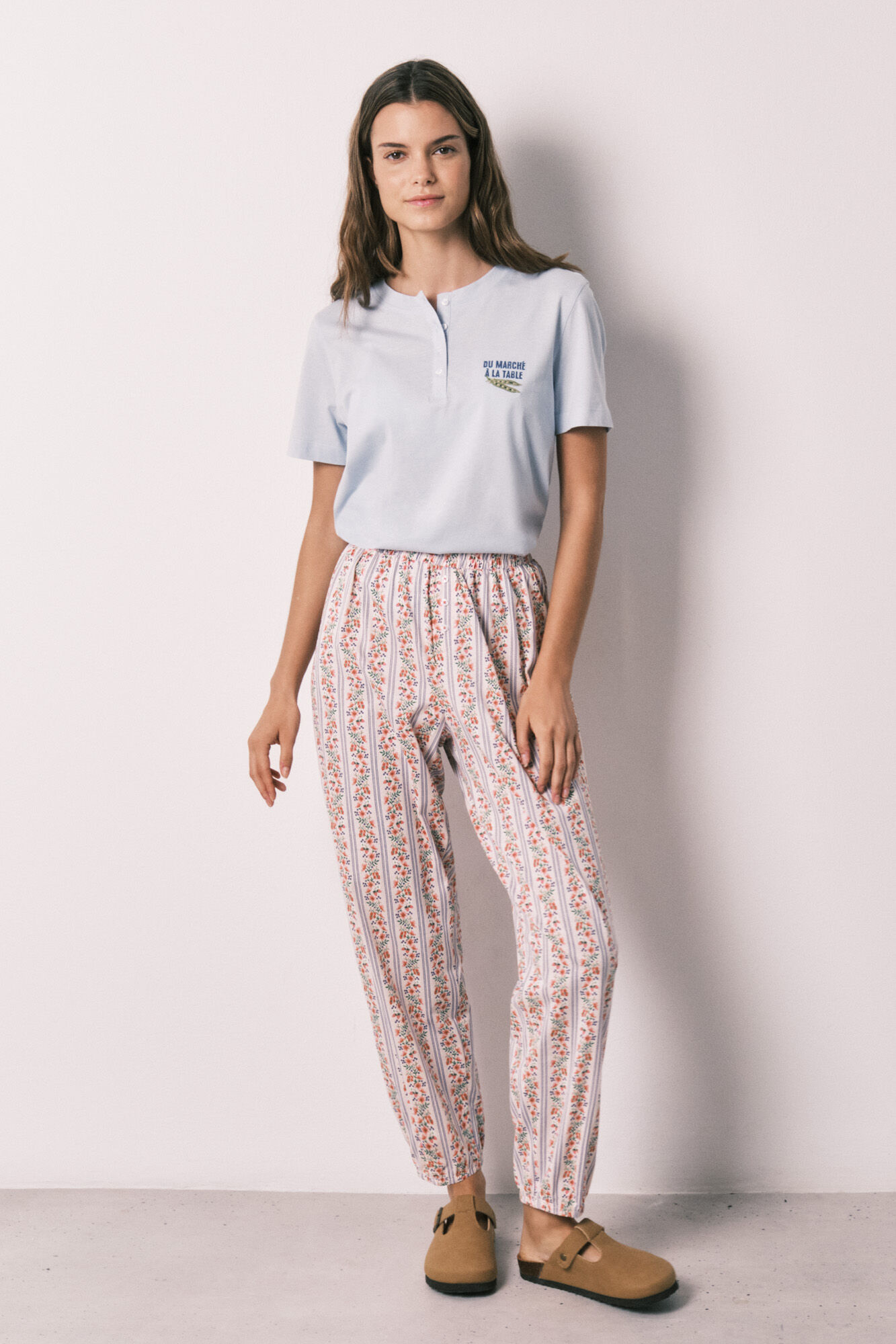Women'secret Pantal&oacute;n carrot 100% algod&oacute;n estampado flores