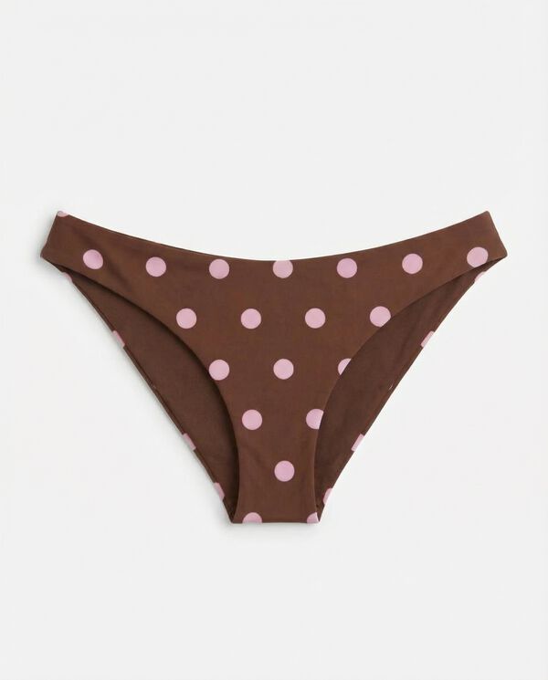 Women'secret Braga bikini cl&aacute;sica estampado lunares marr&oacute;n estampado