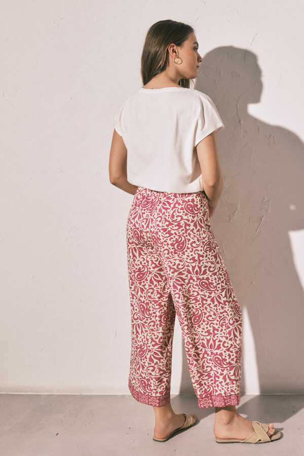 Women'secret Pantal&oacute;n balin&eacute;s estampado boho rosa