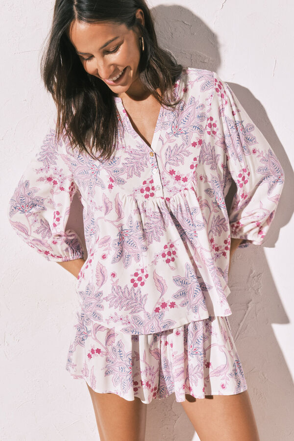 Women'secret Conjunto falda y camisola estampadas estampado