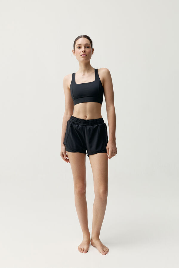 Born Living Yoga Pantal&oacute;n corto deportivo Padma 2.0 Negro negro