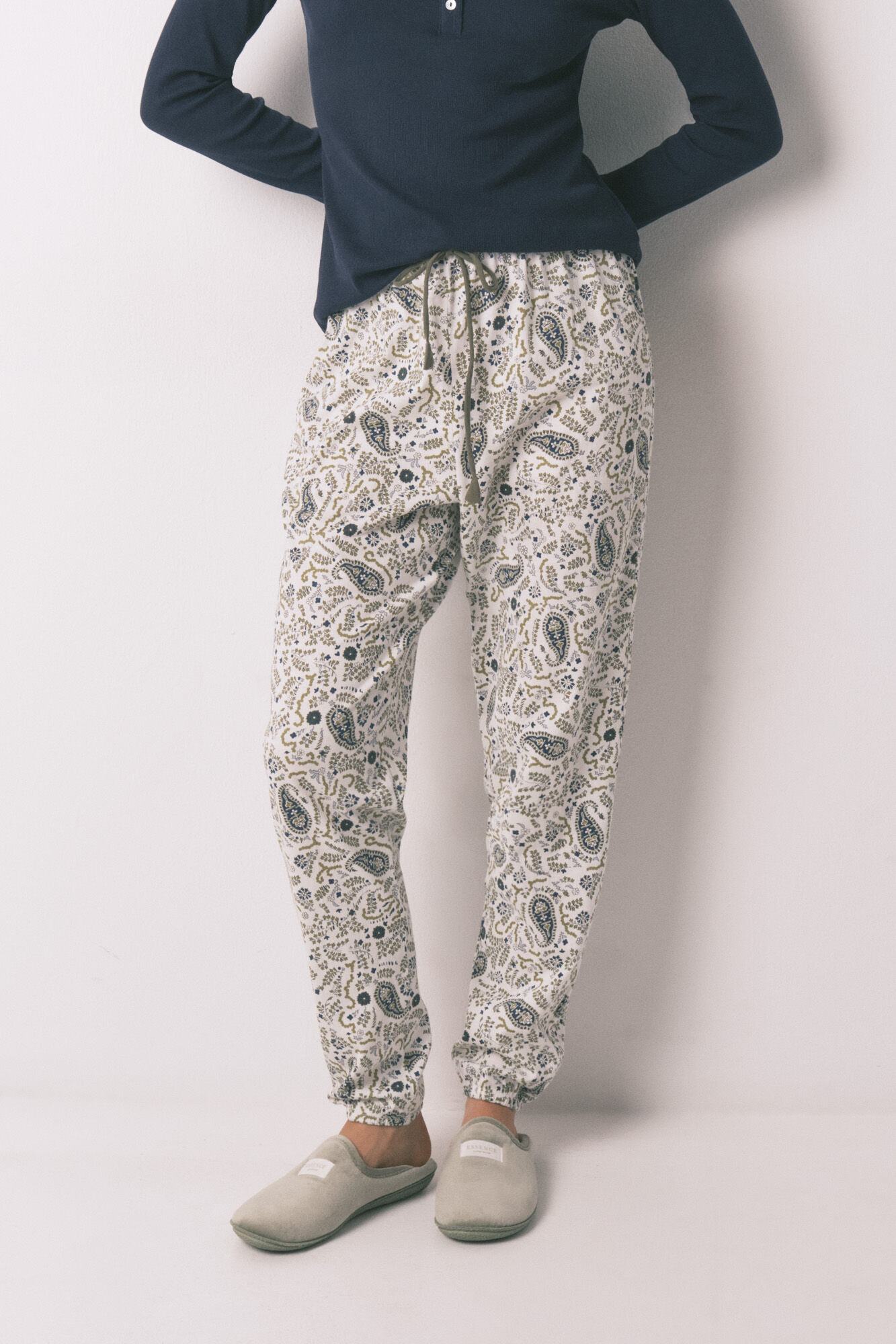Women'secret Pantal&oacute;n largo algod&oacute;n estampado Paisley