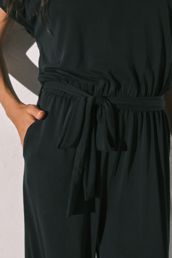 Women'secret Mono largo fluido negro negro