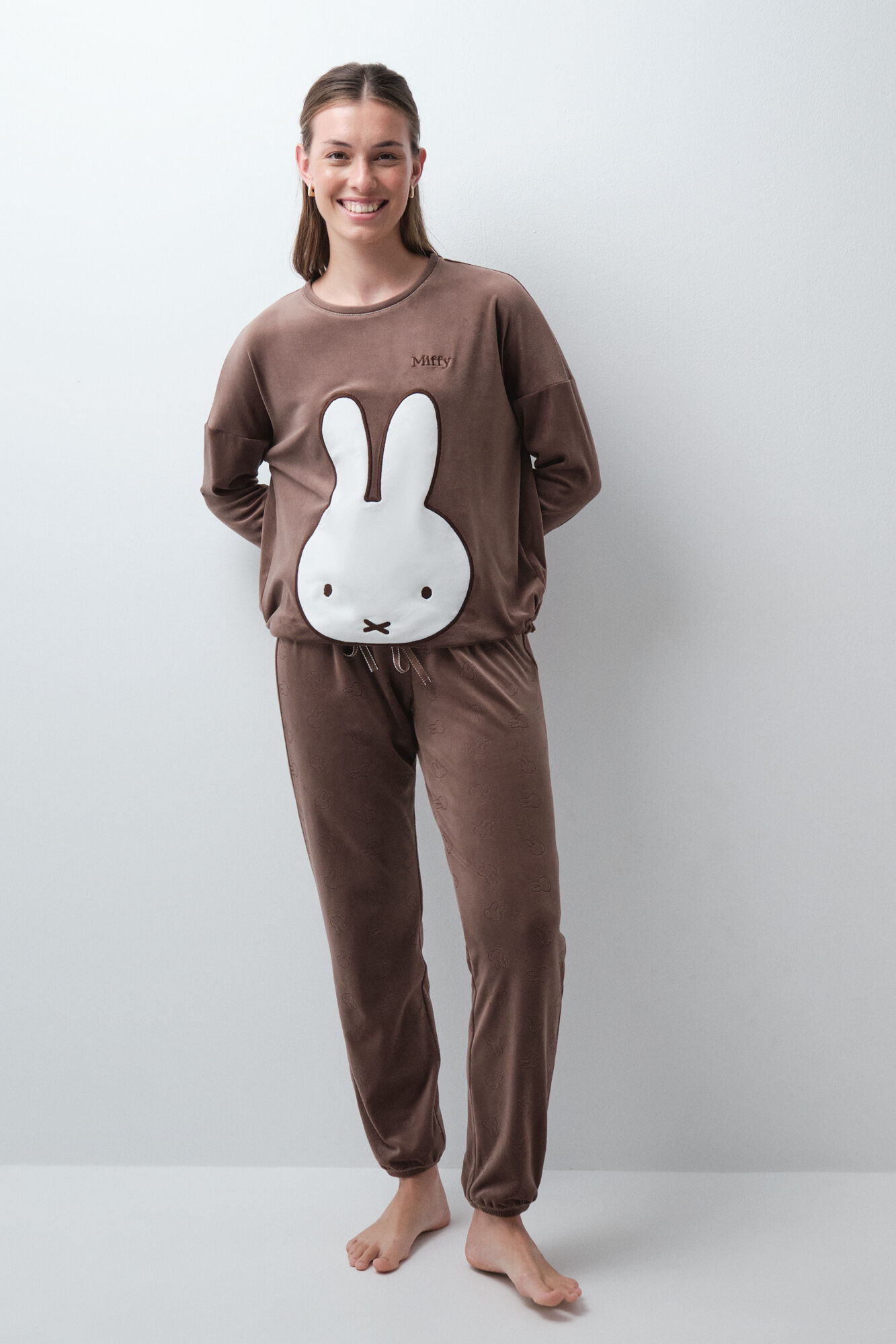Women'secret Pijama largo terciopelo Miffy 3D
