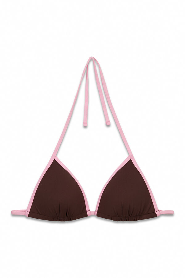 Women'secret Top bikini triangular push up marr&oacute;n marr&oacute;n