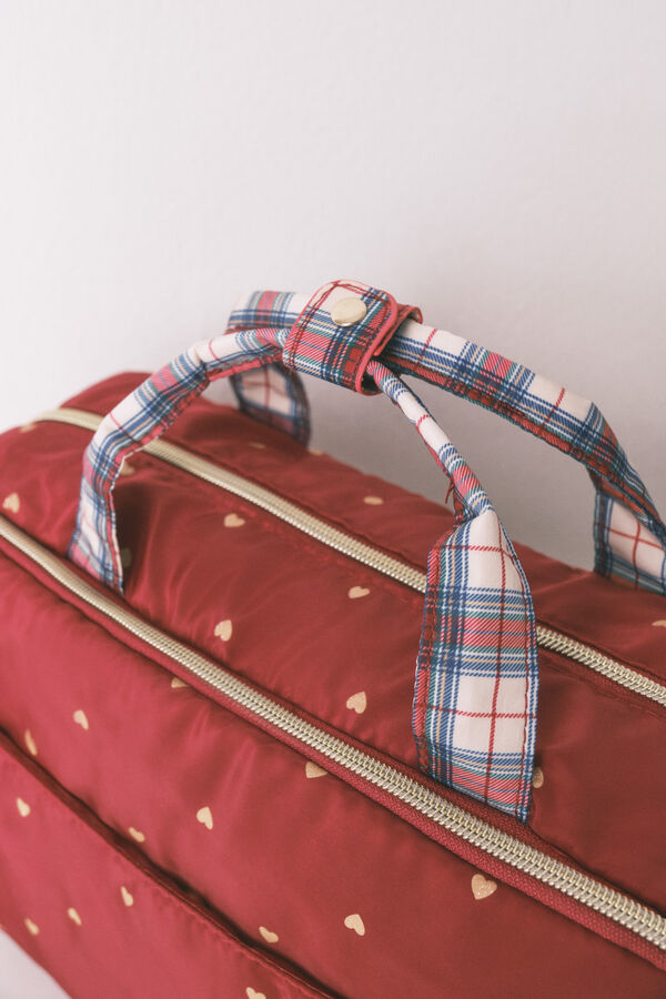 Women'secret Neceser grande nylon rojo estampado corazones rojo