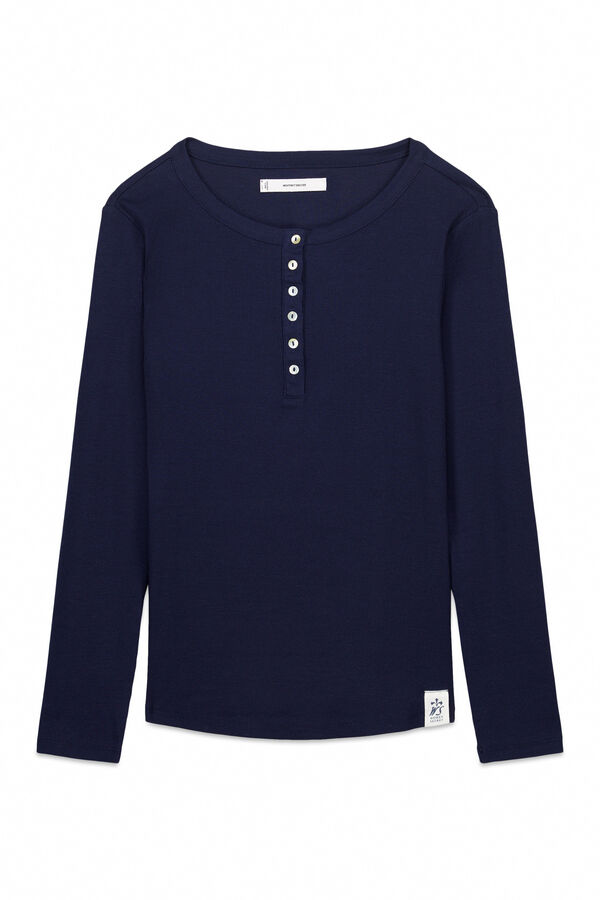 Women'secret Camiseta manga larga algod&oacute;n azul azul