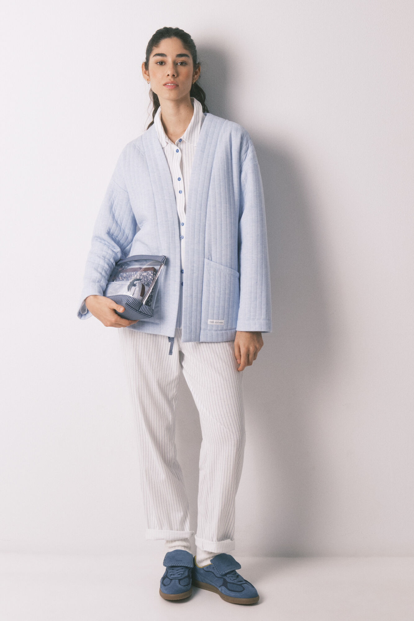 Women'secret Bata corta alcochada azul